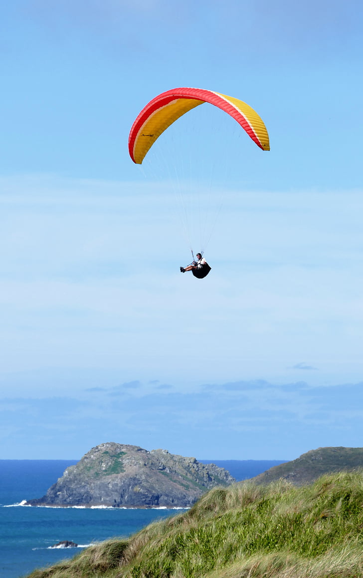 paraglider, paragliding, gliding, sky, adventure, extreme, high