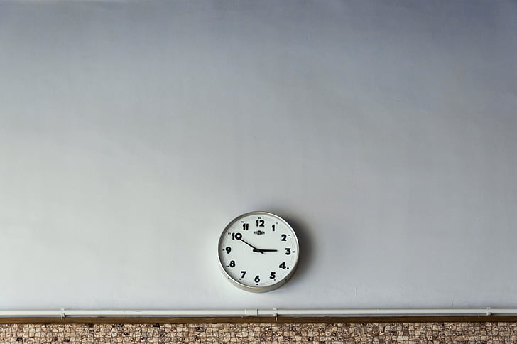 Clock, dinding, arloji, waktu, jam, menit, tenggat waktu