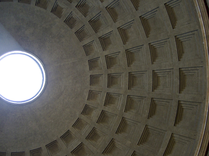 kupola, svjetlo, Rim, strop