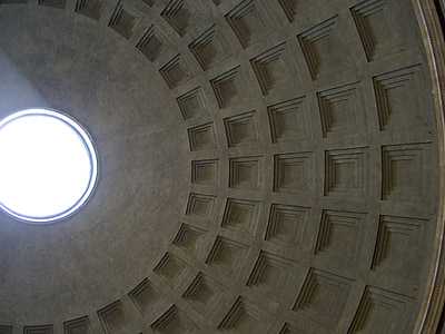 kupolas, šviesos, Roma, viršutinė riba