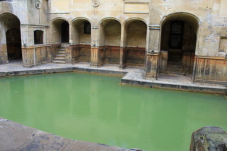 bath, roman bath, hot spring, roman