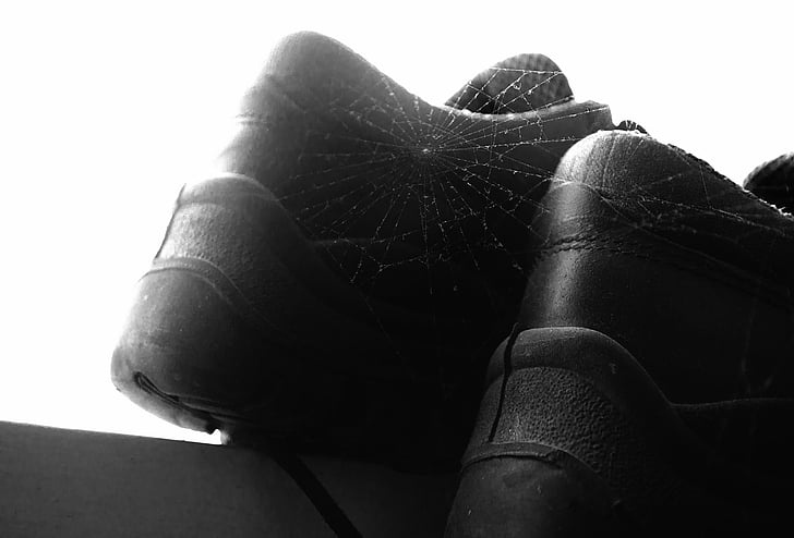 sabates, sabata, vell, treballant, web, fons