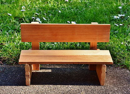 banco, madeira, assento, verde, natureza, descanso, para fora