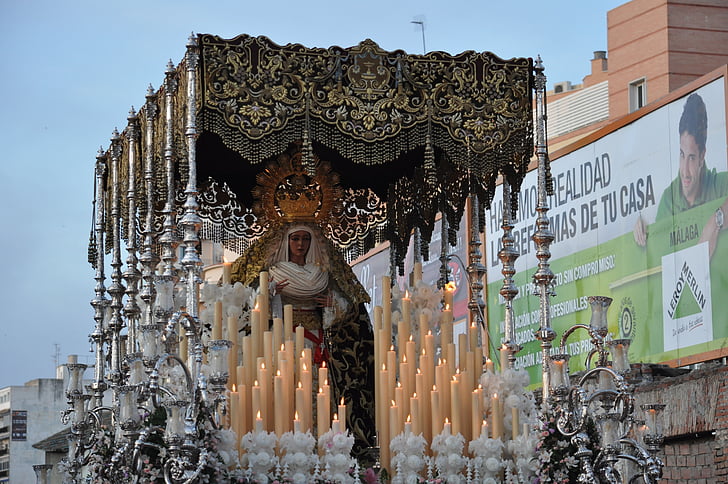 Húsvét, ünnepek, Spanyolország, Malaga, Semana santa, Szent Mária, húsvéti ünnepek