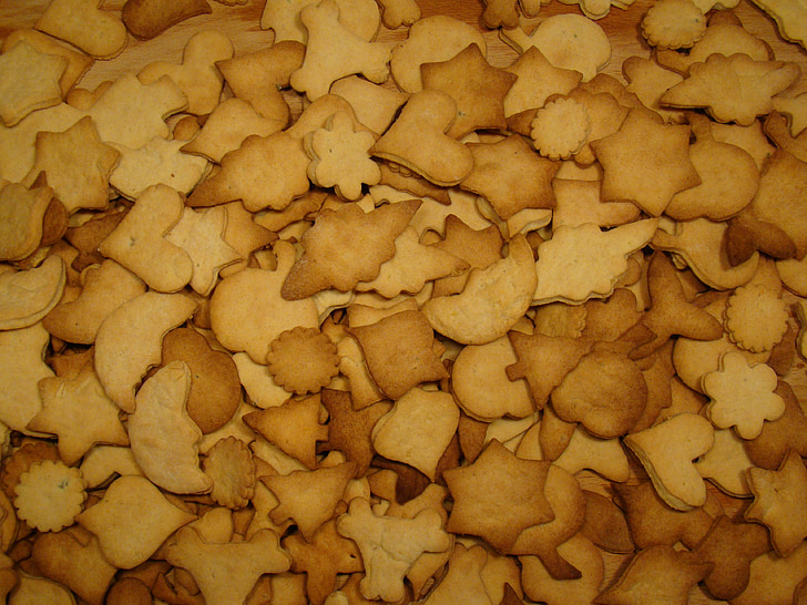 cookie, bake, baking tray, pastries, christmas cookies, christmas, small cakes