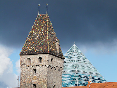 metzgerturm, ulm, city view, city, building, architecture, city panorama
