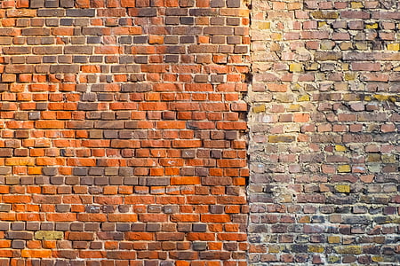 væg, mursten, rød, mursten, struktur, Murværk, murstensvæg