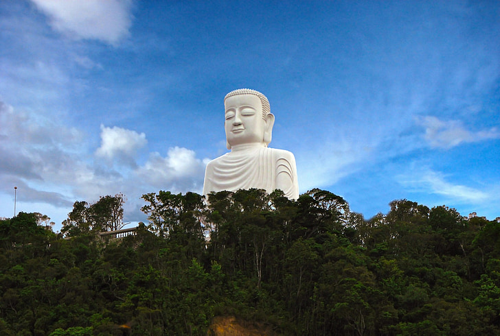 mountain, vietnam, buddha, statue, peace, meditation