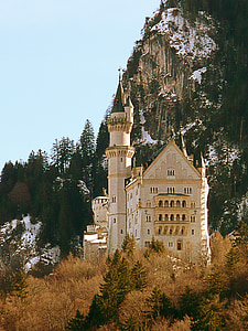 neuschwanstein-kastély, Bajorország, Németország, épület, építészet, Lajos király a második, bajor király