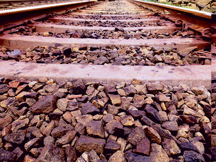spoorweg, spoorwegen, tracks, rails, metaal, vervoer, spoorweg track