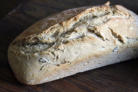 chléb, domácí výroby, obiloviny