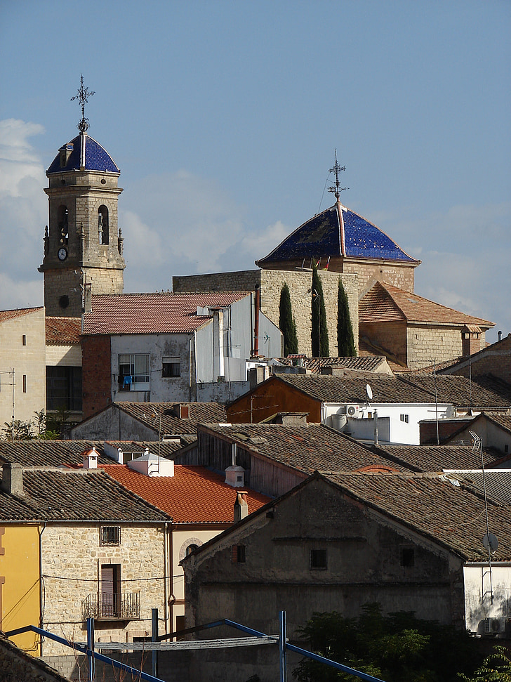 persones, cel, Turisme, blau, l'església, Espanya, arquitectura popular