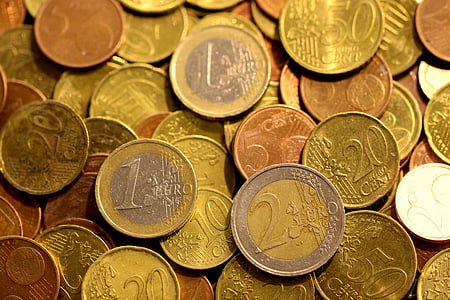 pengar, mynt, euro, Cash, valuta, Bank, Finance