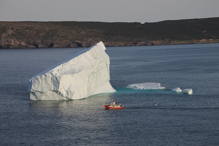 iceberg, St. john, Terra Nova, água, beira-mar, mar, dia