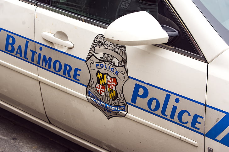 Baltimore, pilsēta, policijas, automašīnas, BPD, rajona, noziedzība