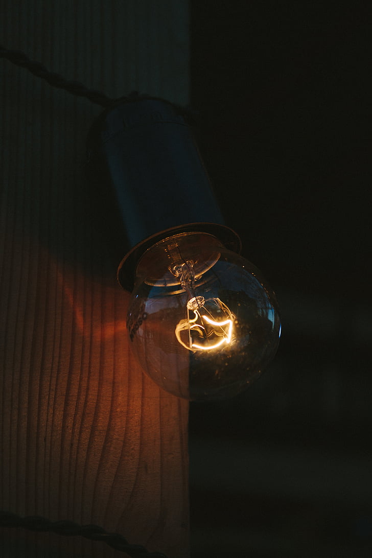 art, bulb, clear, close-up, dark, electricity, energy