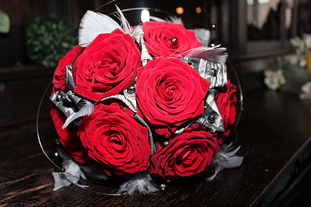 νυφική ανθοδέσμη, τριαντάφυλλα, μπουκέτο, Γάμος, Αγάπη, παντρευτεί, γιορτή