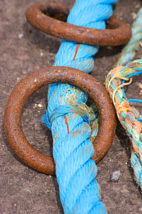 露水, 绳子, 扭的绳, 绳索, 结, 固定, 船舶