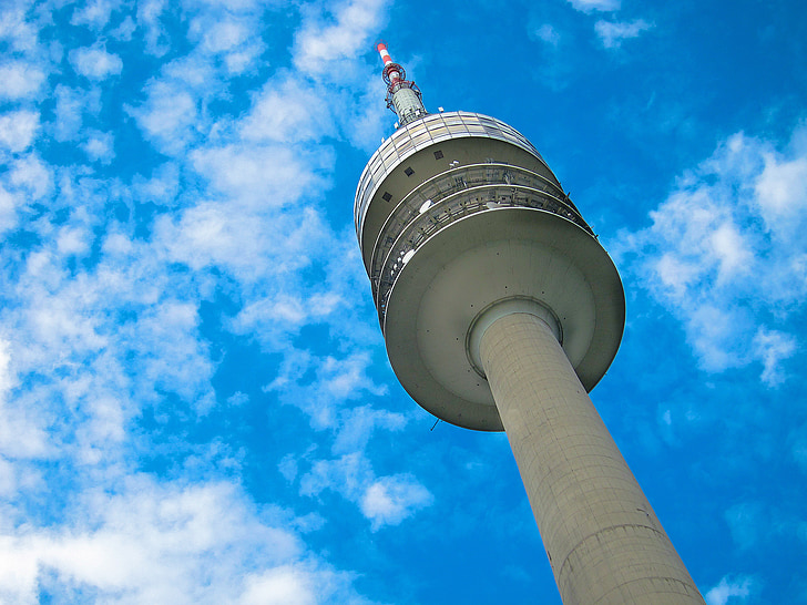 München, Olympia tower, tv-tårn, Olympia, Olympic park, fremhæve
