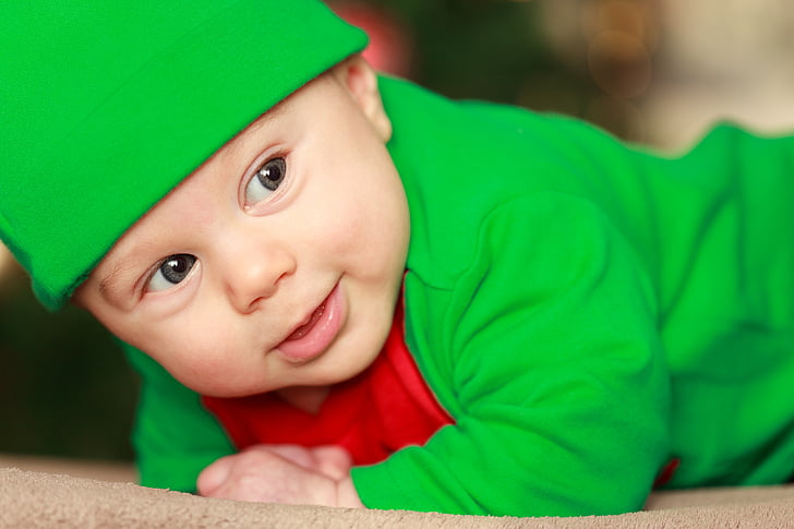 bébé garçon, enfant, Christmas, costume, mignon, décembre, Elf