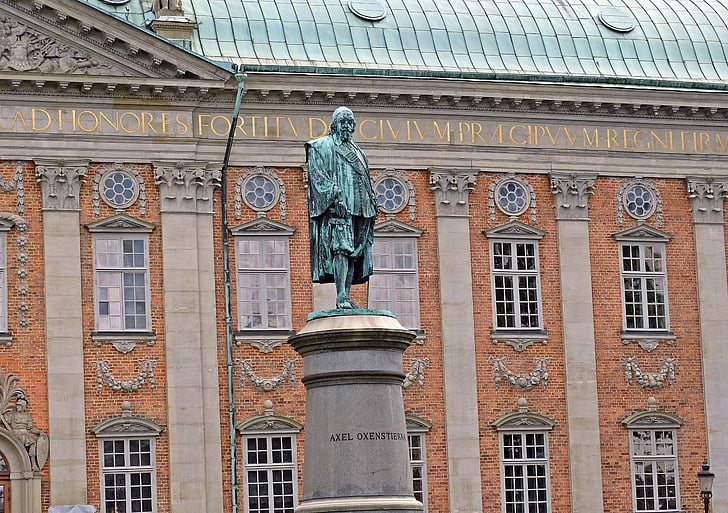 Stockholm, socha, Axel oxenstierna, staré město, Architektura, známé místo, Evropa