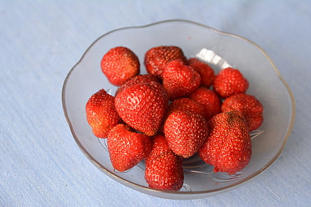 strawberries, strawberry, fruit, garden, eating, red