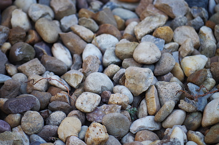 stones, rocks, creek, sand, gravel, walkway, nature