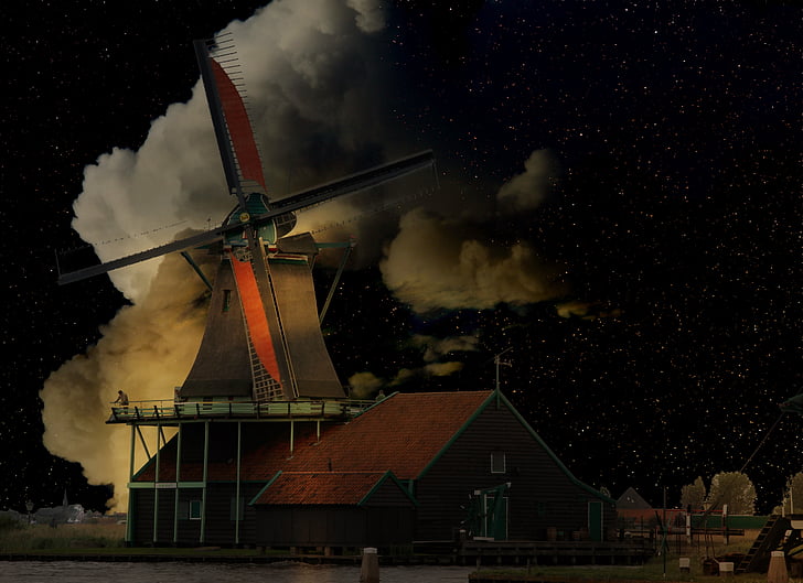 windmill, architecture, europe, farm