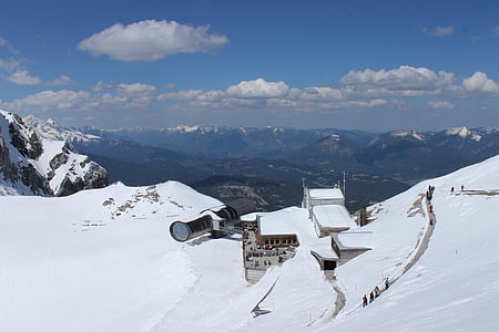 mountain station, karwendel, alpine, mountains, panorama, nature, hiking