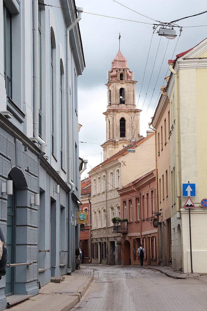 Vilna, Litva, vzhodne Evrope, fasada, staro mestno jedro, arhitektura, zgodovinsko
