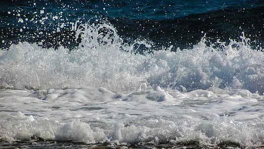 banga, Smashing, jūra, paplūdimys, Gamta, purškimo, putų