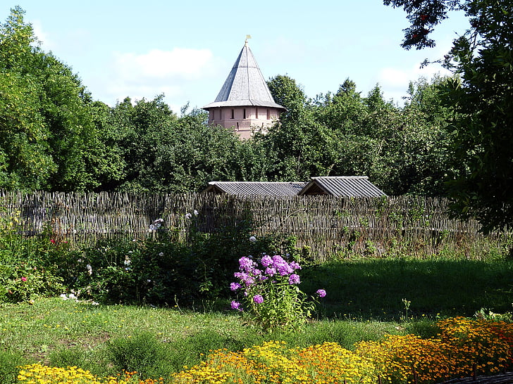 Росія, Suzdal, Золоте кільце, Російська православна церква, монастир, Історично, сад