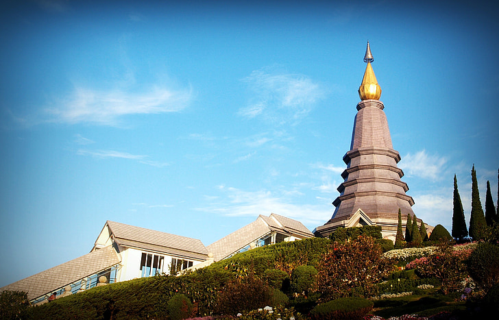 Park, Doi, Inthanon, behang, Thailand, Chiangmai, toren