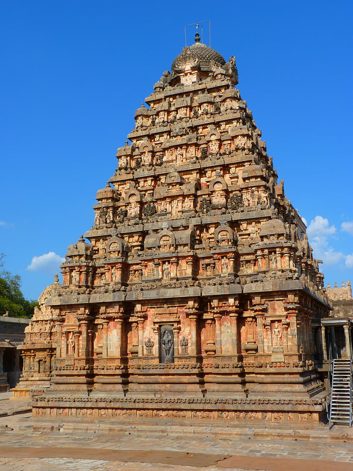 Temple, Darasuram, architecture Chola, Inde, Temple - bâtiment, architecture, l’Asie