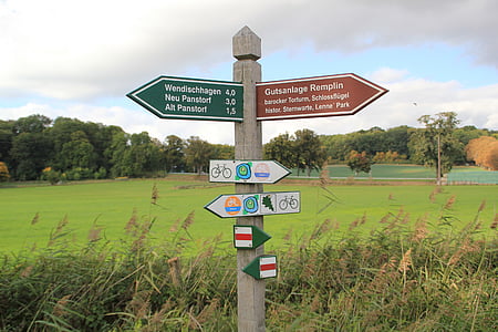 directory, shield, meadow, right, next, way, marking