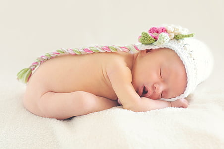 baby, white, pink, knit, cap, photography, Baby, Baby