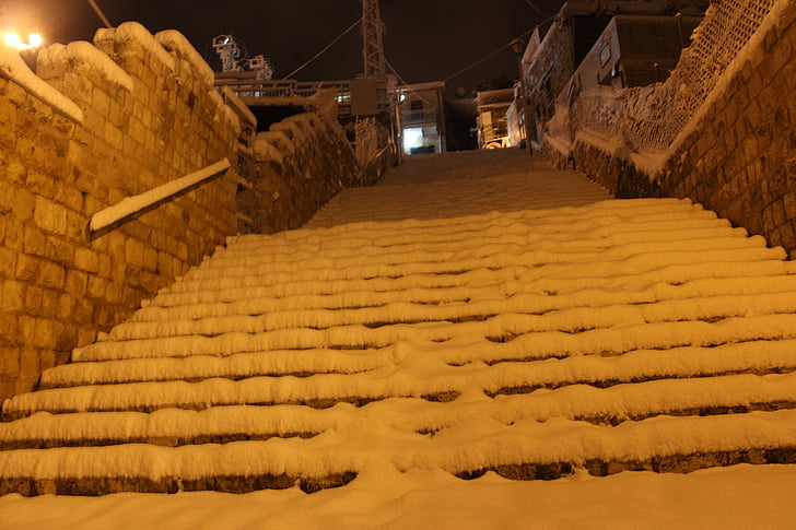 stairs, snow, heaven