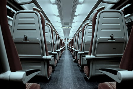 седалки, влак, транспортна система, пътуване