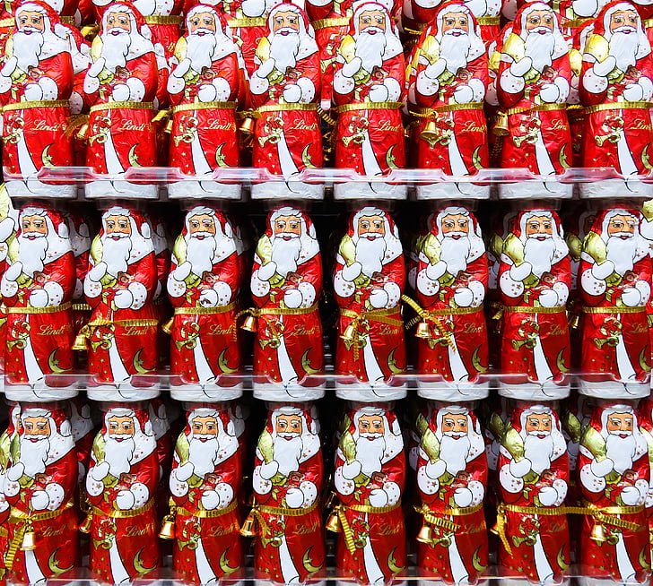 Weihnachten, Nikolaus, Santa claus, Schokolade, Dekoration, Weihnachtsmarkt