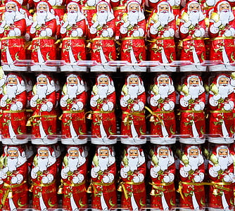 jul, Nicholas, Santa claus, choklad, dekoration, Julmarknad