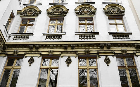 집 외관, 아키텍처, 창, 오래 된 창, 건물, hauswand, 베를린