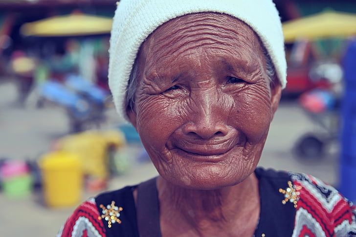 portrait, wrinkles, woman, face, female, old, senior