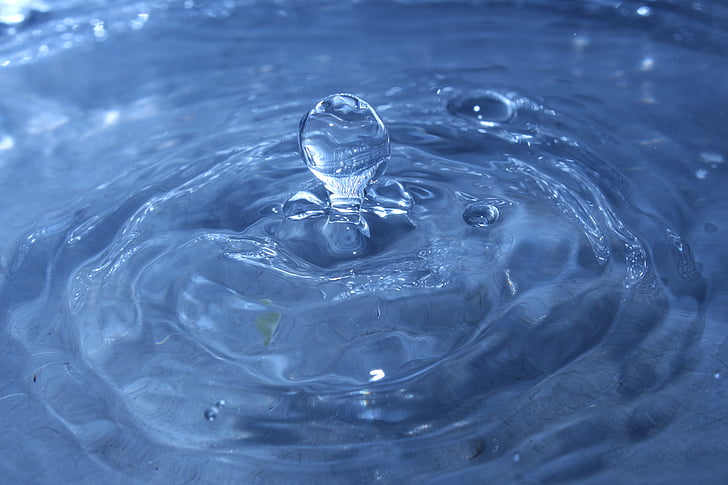 vody, drop, jednotný, život
