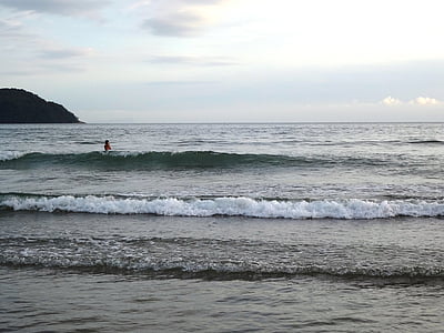 gelombang, Pantai, hari libur, musim panas, Mar, Beira mar, tenang
