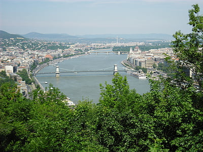 Boedapest, kapitaal, brug, Donau