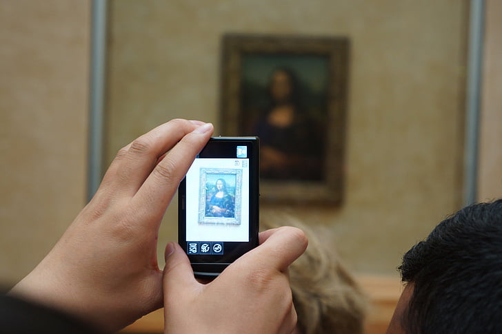 Mona Lisa, Fotografie, Moderne Kunst, Hände, Kamera, Museum, Erinnerungen