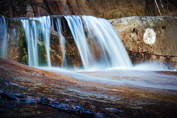 canon, picture, nature, waterfall, slow shutter speed, shutter speed, dslr