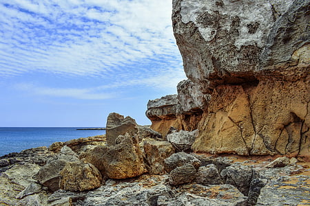 vách đá, hình thành, Rocky, gồ ghề, bờ biển, xói mòn, cảnh quan
