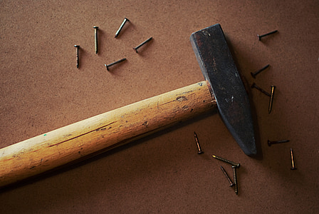 martell, ungles, eines, fusta - material, eina de treball, equips, indústria de la construcció