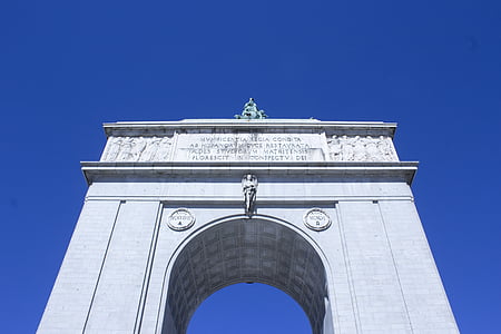 Триумфальная арка, Виктория, Памятник, Прекрасно, камень, Гранит, лошади